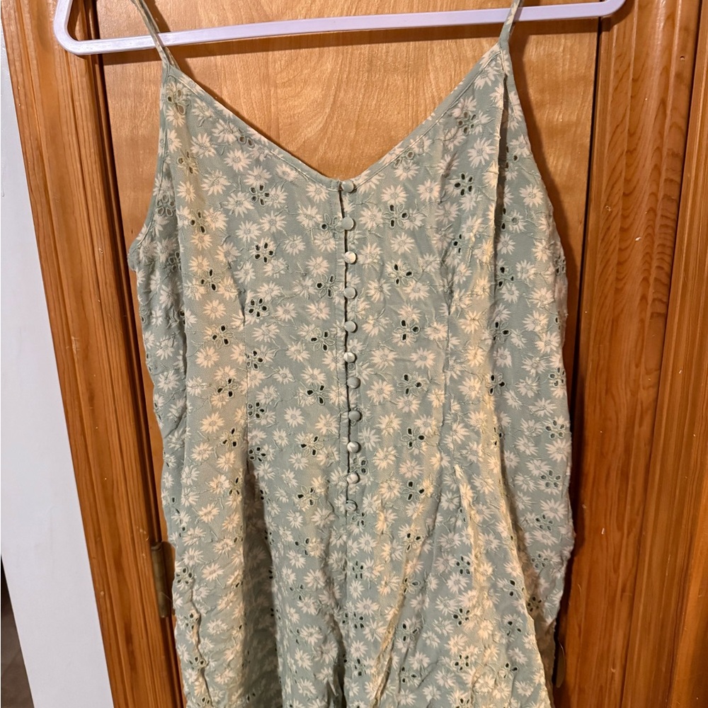 American Eagle Outfitters Green Floral Romper